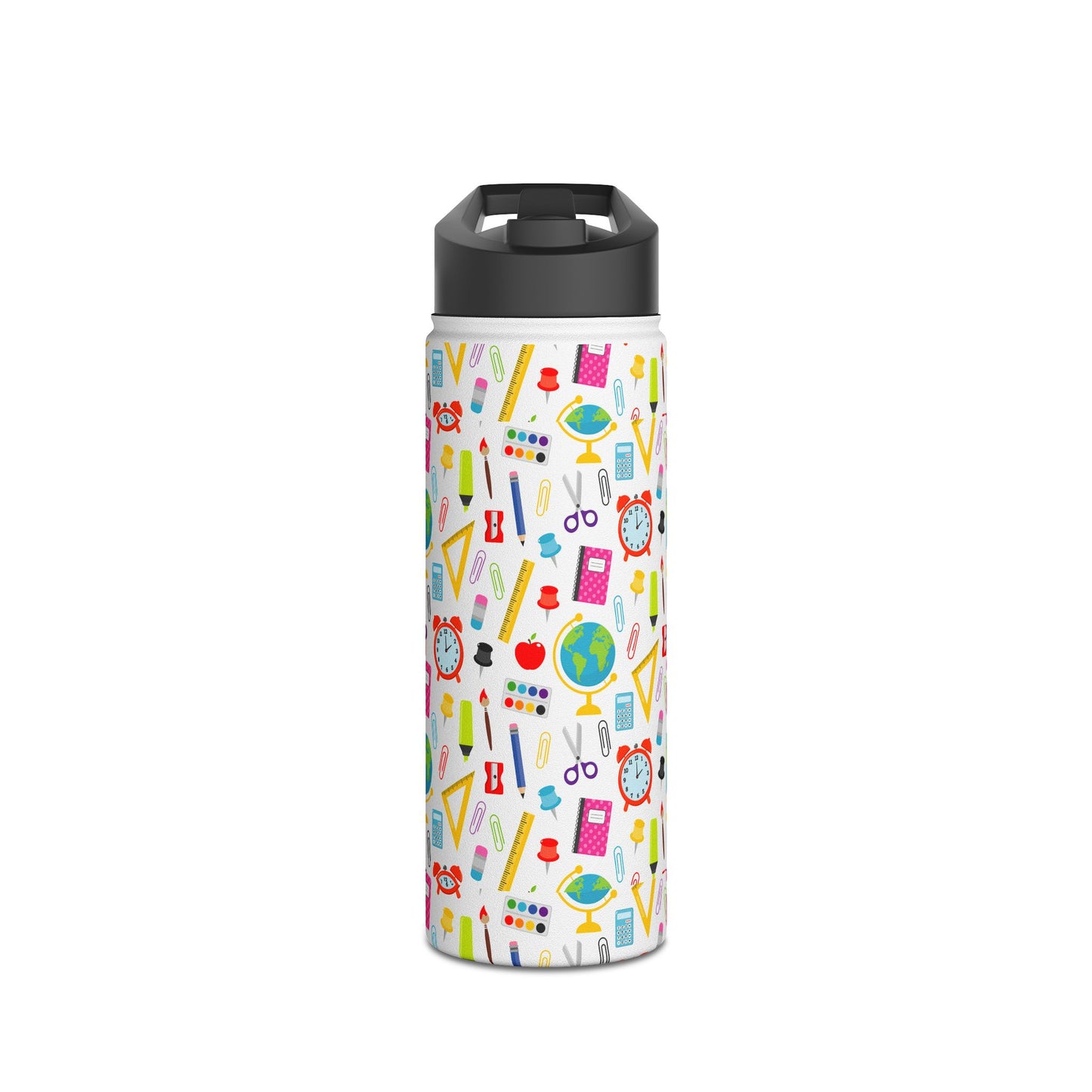Back-to-School Stainless Steel Water Bottle – School Supplies Design | 12oz 18oz 32oz