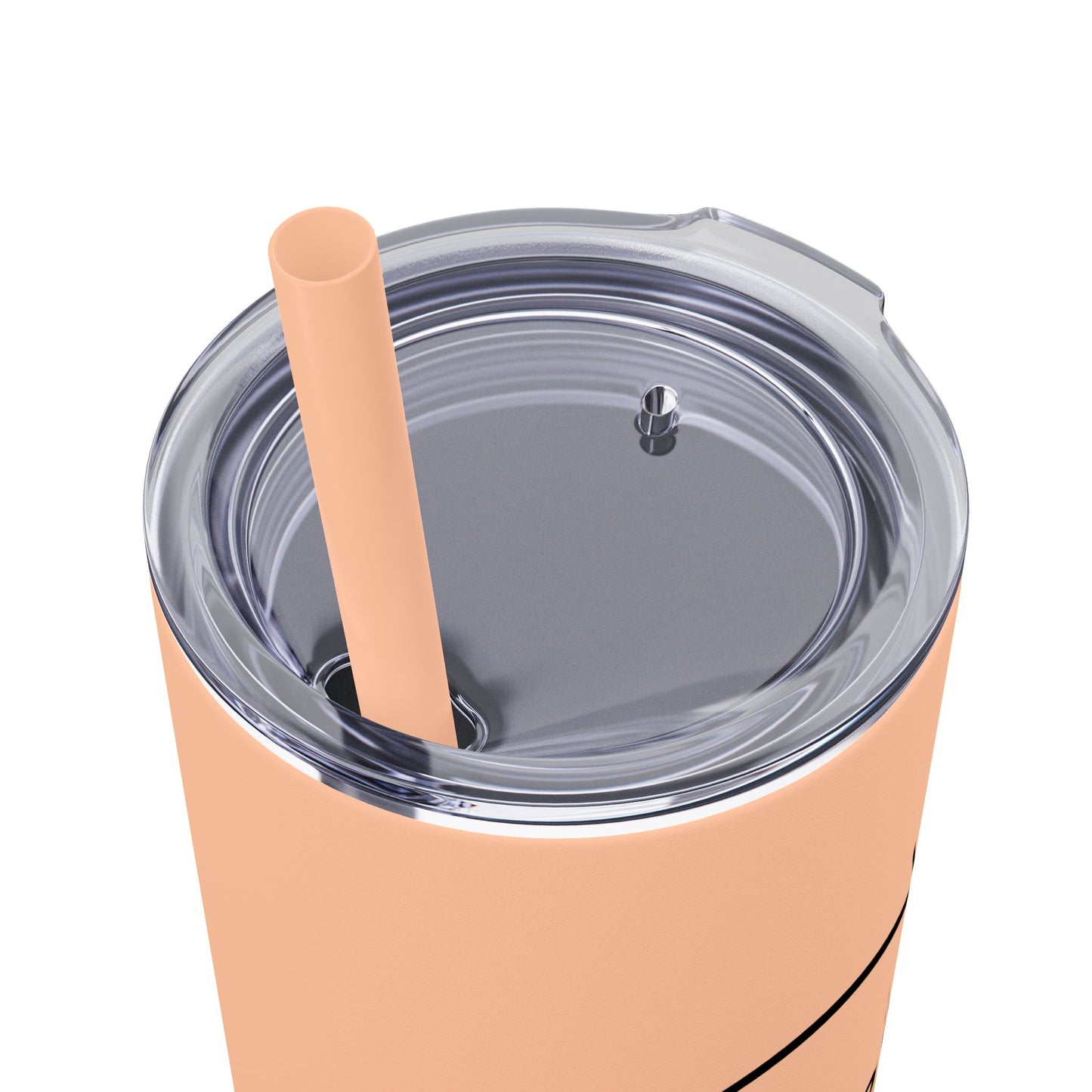 Stay Fresh Stay Focused 20oz Skinny Tumbler | Insulated Travel Mug | Motivational Fitness Tumbler | Hot & Cold Drink Tumbler with Straw | BPA-Free