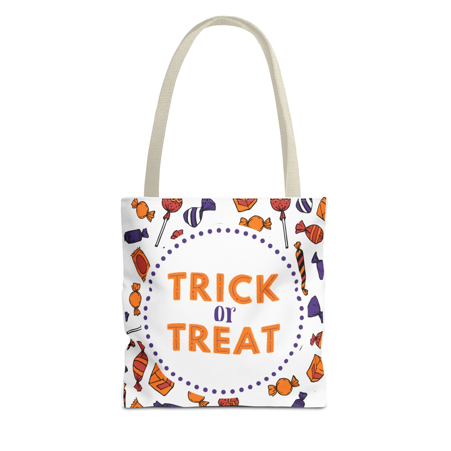 Personalized Halloween Trick or Treat Bag | Custom Kids Tote with Candy Design | Reusable Halloween Candy Collection Bag