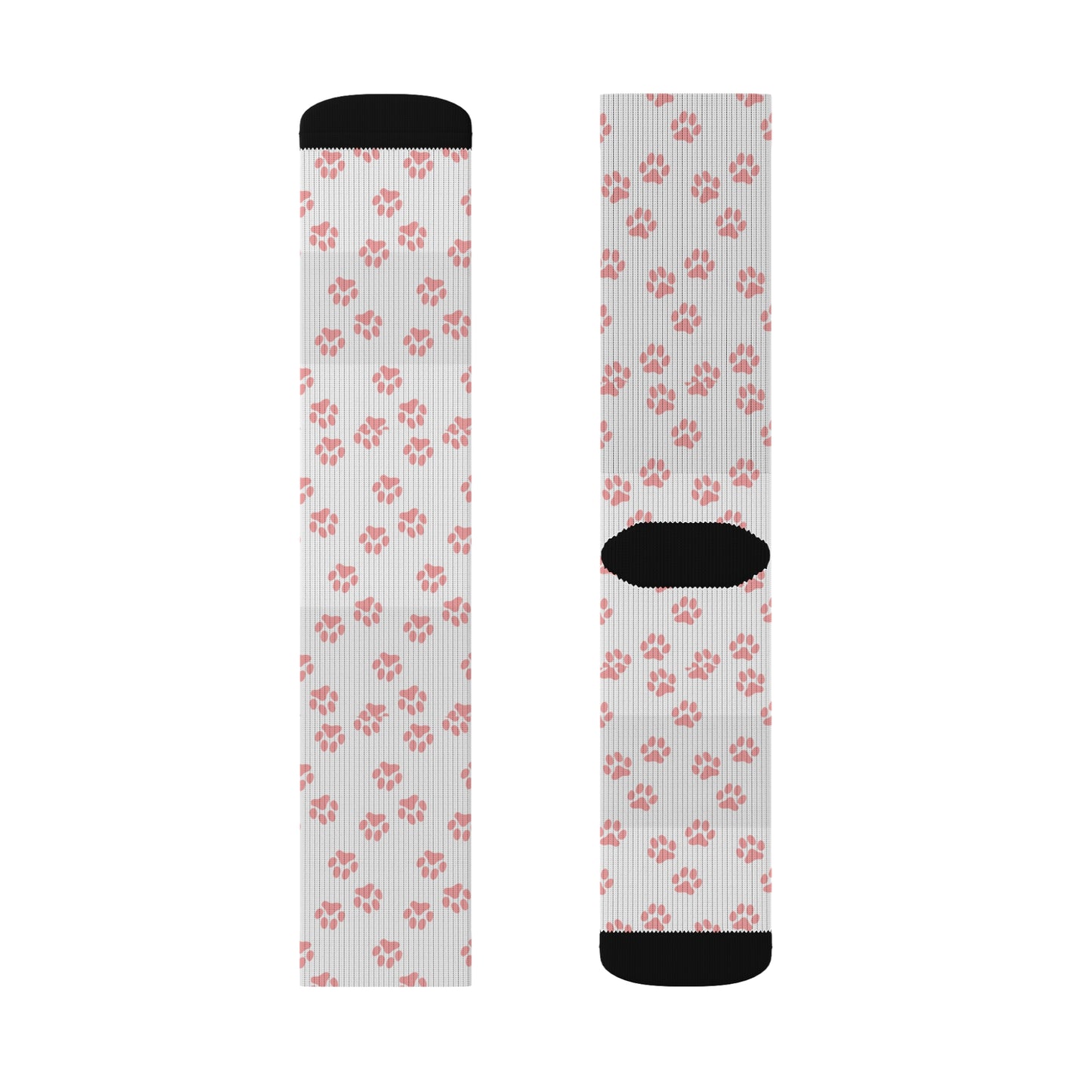 Pink Paw Print Dog Lover Socks – Unisex Cozy Socks for Pet Parents