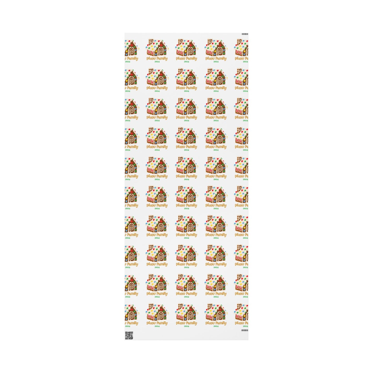 Personalized Gingerbread House Wrapping Paper : Custom Family Name Holiday Gift Wrap, Perfect for Christmas Gifts