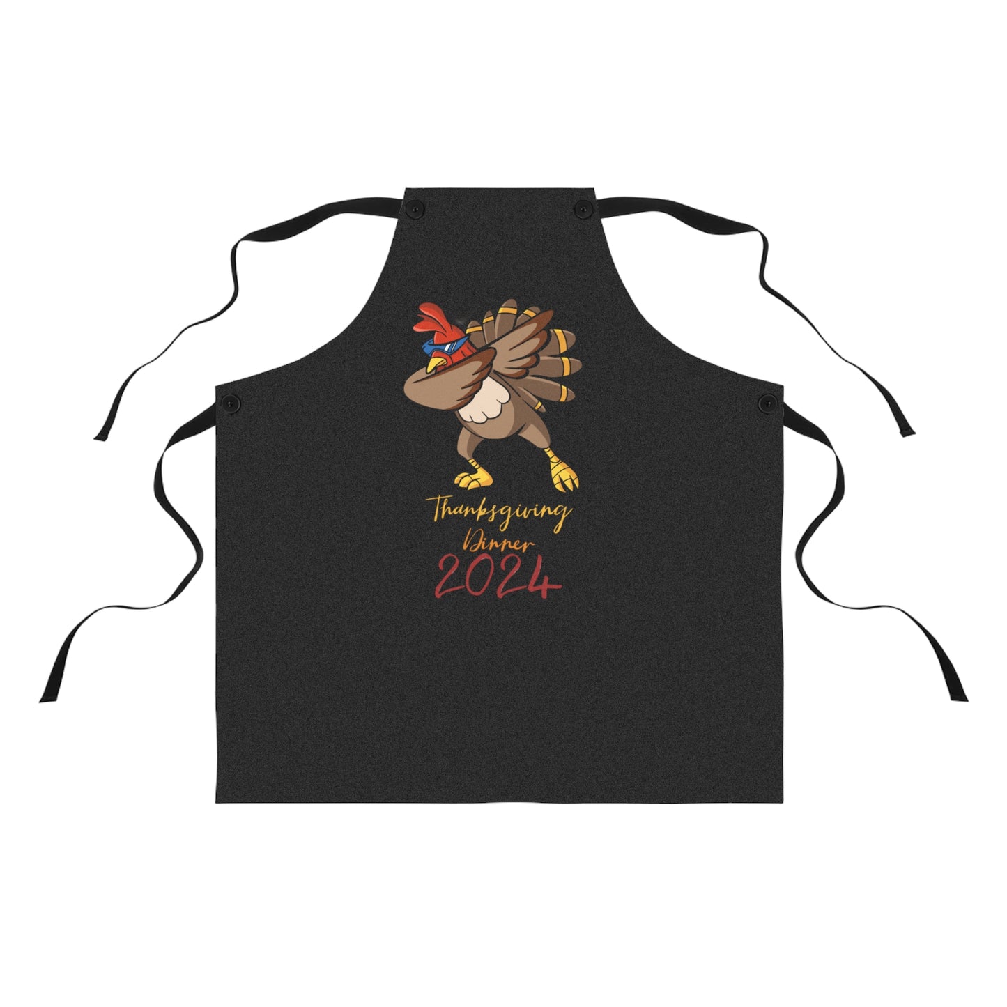 Dabbin' Turkey Thanksgiving Apron | Funny 2024 Holiday Cooking Gear for Men | Perfect Gift for Family & Friends