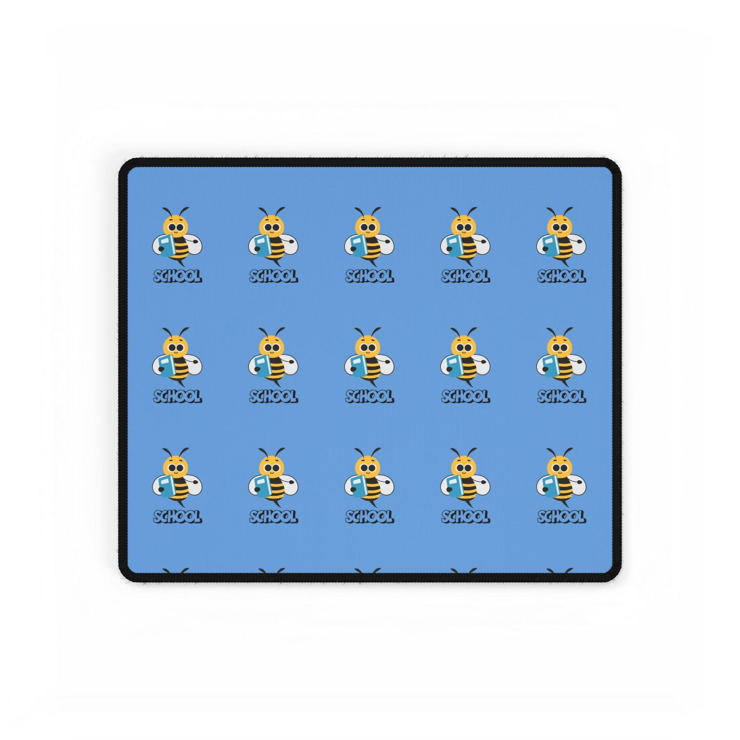 Bee Smart Desk Mat – Back to School Blue Bee Design | Anti-Slip, Durable, Fun Workspace Accessory