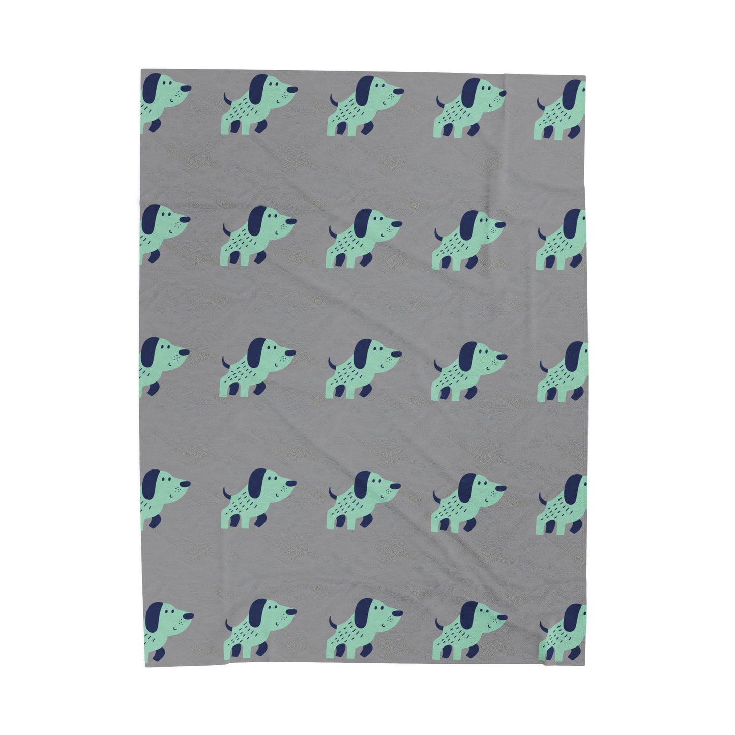 Dog Lover Throw Blanket – Cozy Plush Velveteen Blanket with Cute Puppy Pattern | 3 Sizes