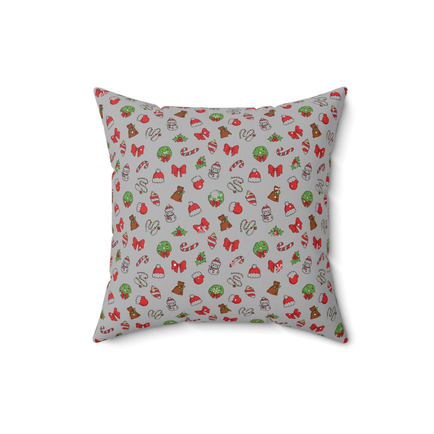 Minimalist Gray Christmas Throw Pillow | Modern Holiday Accent