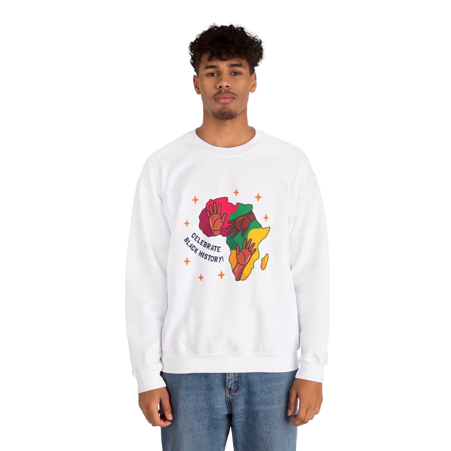 Celebrate Black History Crewneck Sweatshirt | Unisex Heavy Blend | Cultural Empowerment Apparel