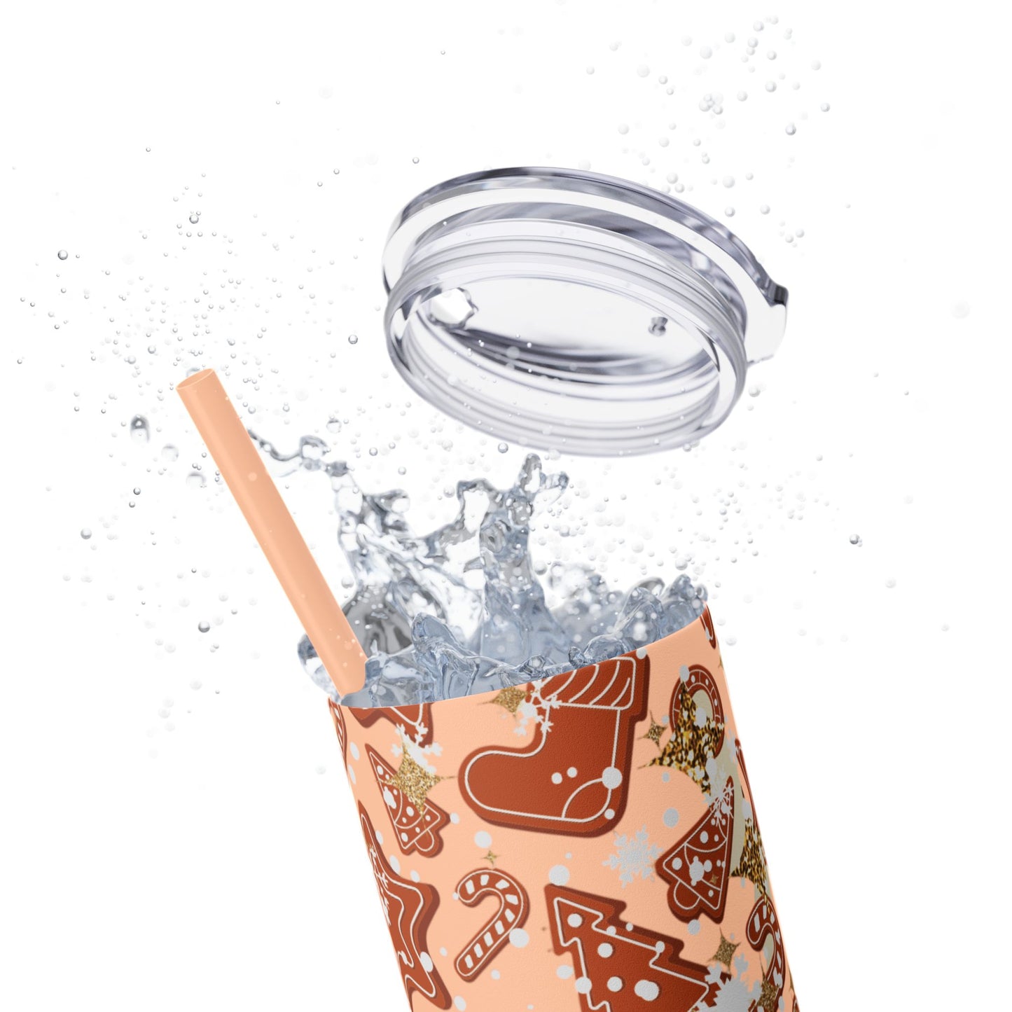 Gingerbread Cookie Holiday Tumbler 20oz | Festive Insulated Drinkware
