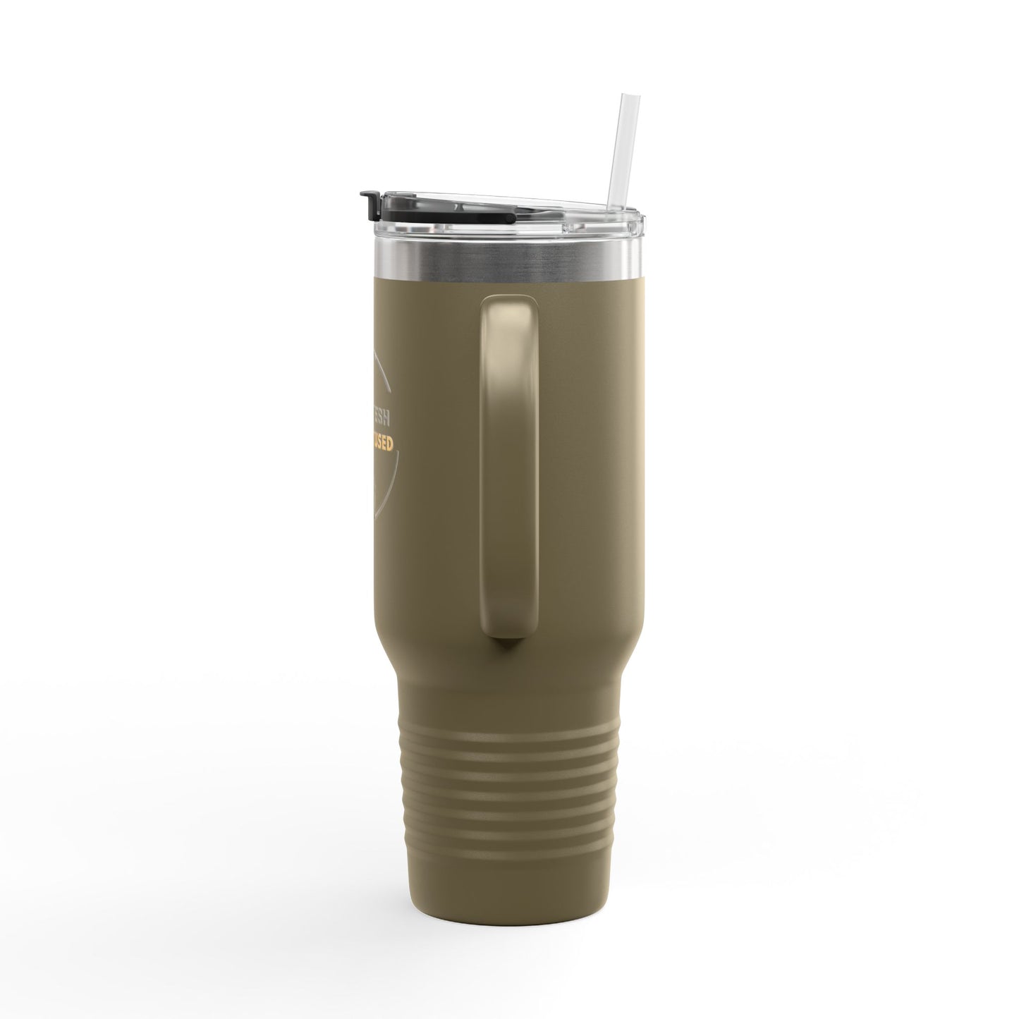 Stay Fresh Stay Focused 40oz Insulated Travel Mug Motivational Stainless-Steel Tumbler for New Years Resolutions Fitness and Hydration Goals