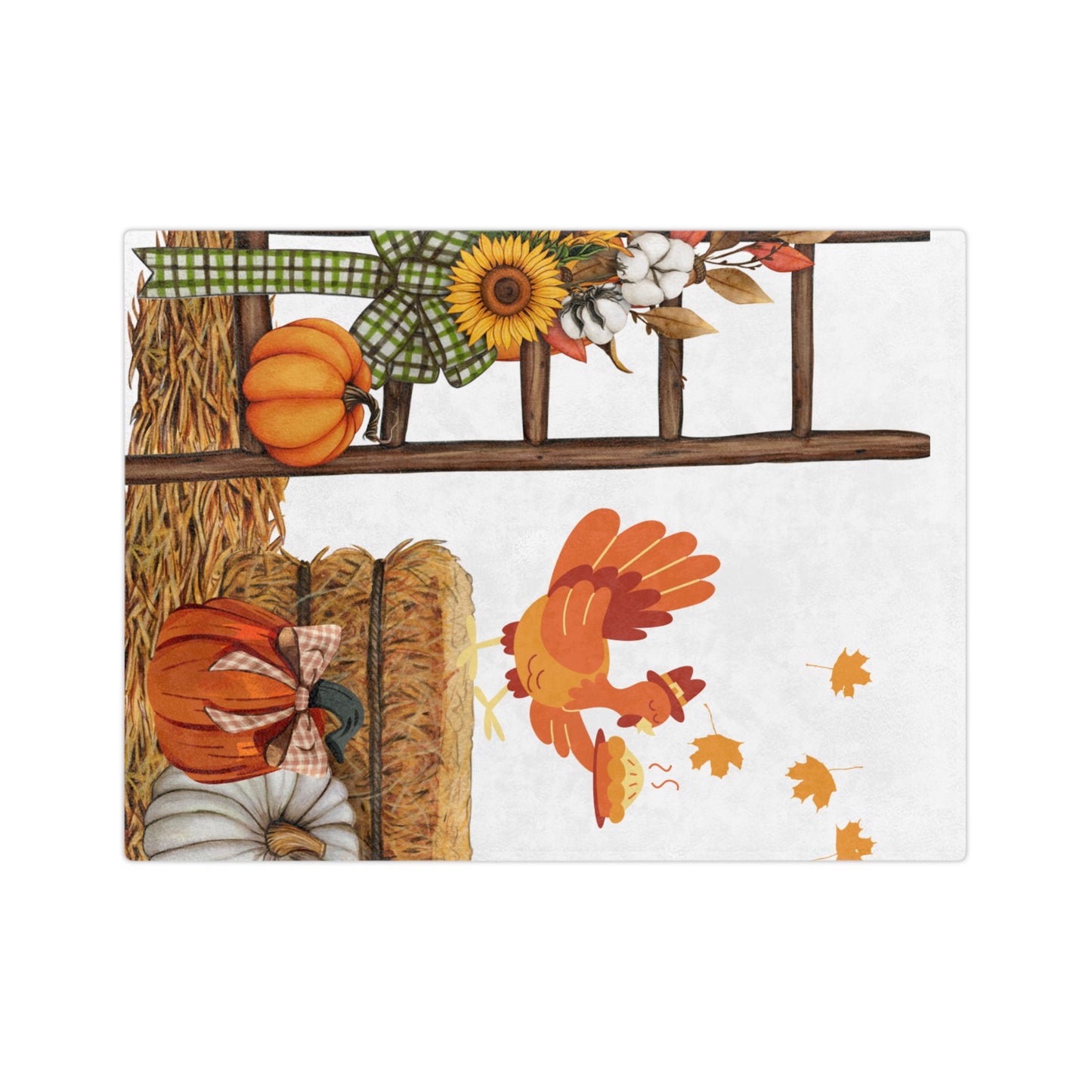 Happy Thanksgiving Turkey Throw Blanket | Cozy Fall Decor for Warm Family Gatherings | Perfect Holiday Gift