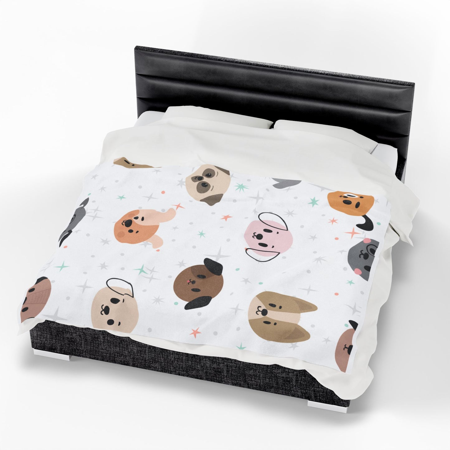 Cozy Dog Face Plush Blanket – National Dog Day Gift for Dog Lovers | Available in 3 Sizes