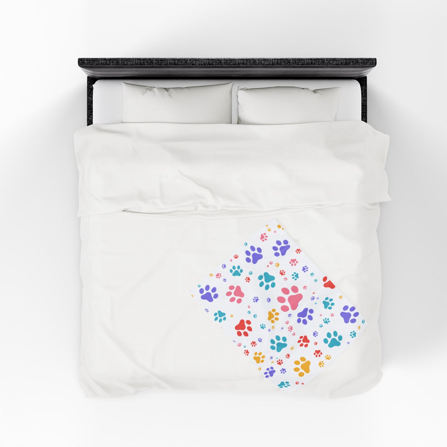 Paw Print Blanket – Cozy Dog Lover Gift, Pet-Themed Throw Blanket in 3 Sizes for National Dog Day & Year-Round Snuggles