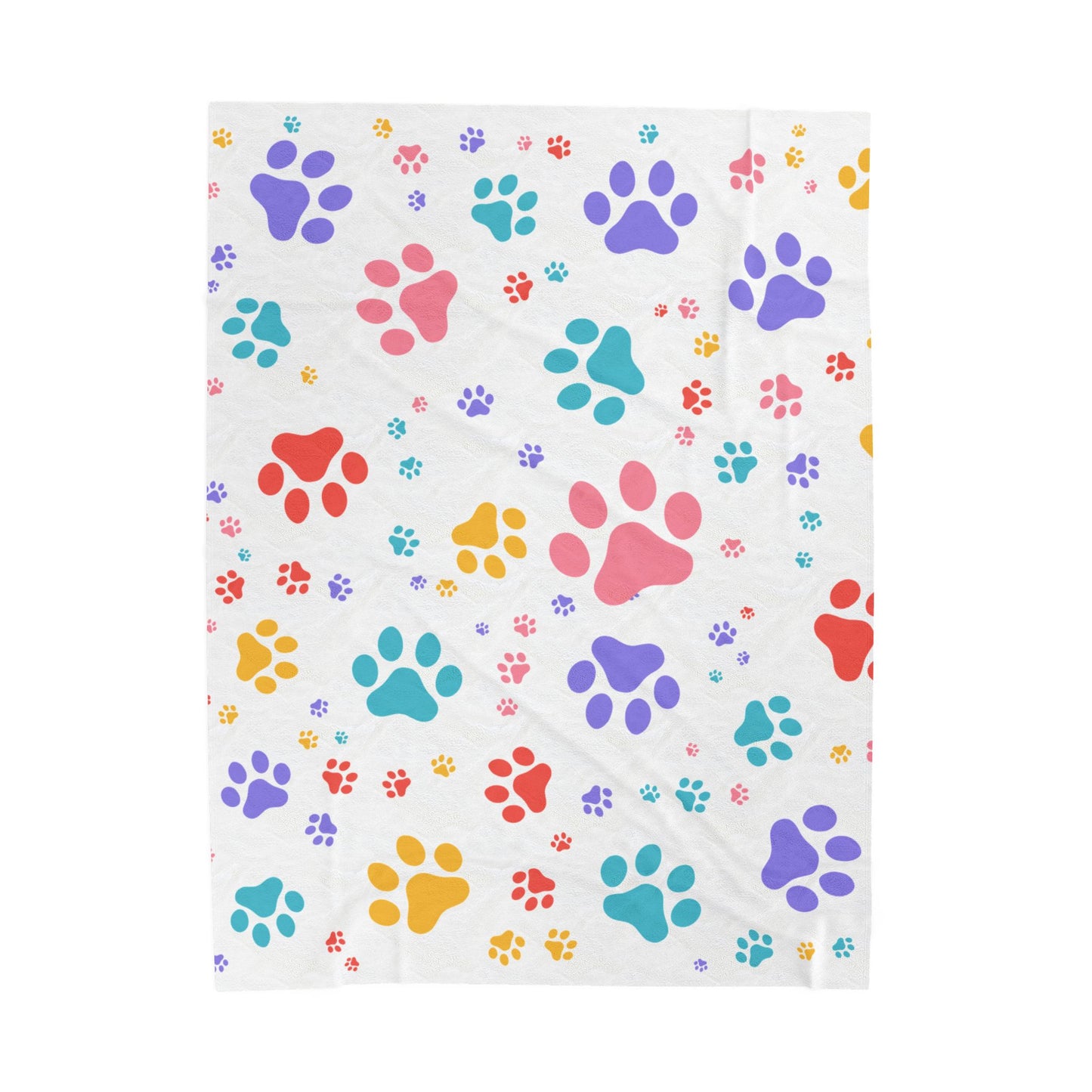 Paw Print Blanket – Cozy Dog Lover Gift, Pet-Themed Throw Blanket in 3 Sizes for National Dog Day & Year-Round Snuggles