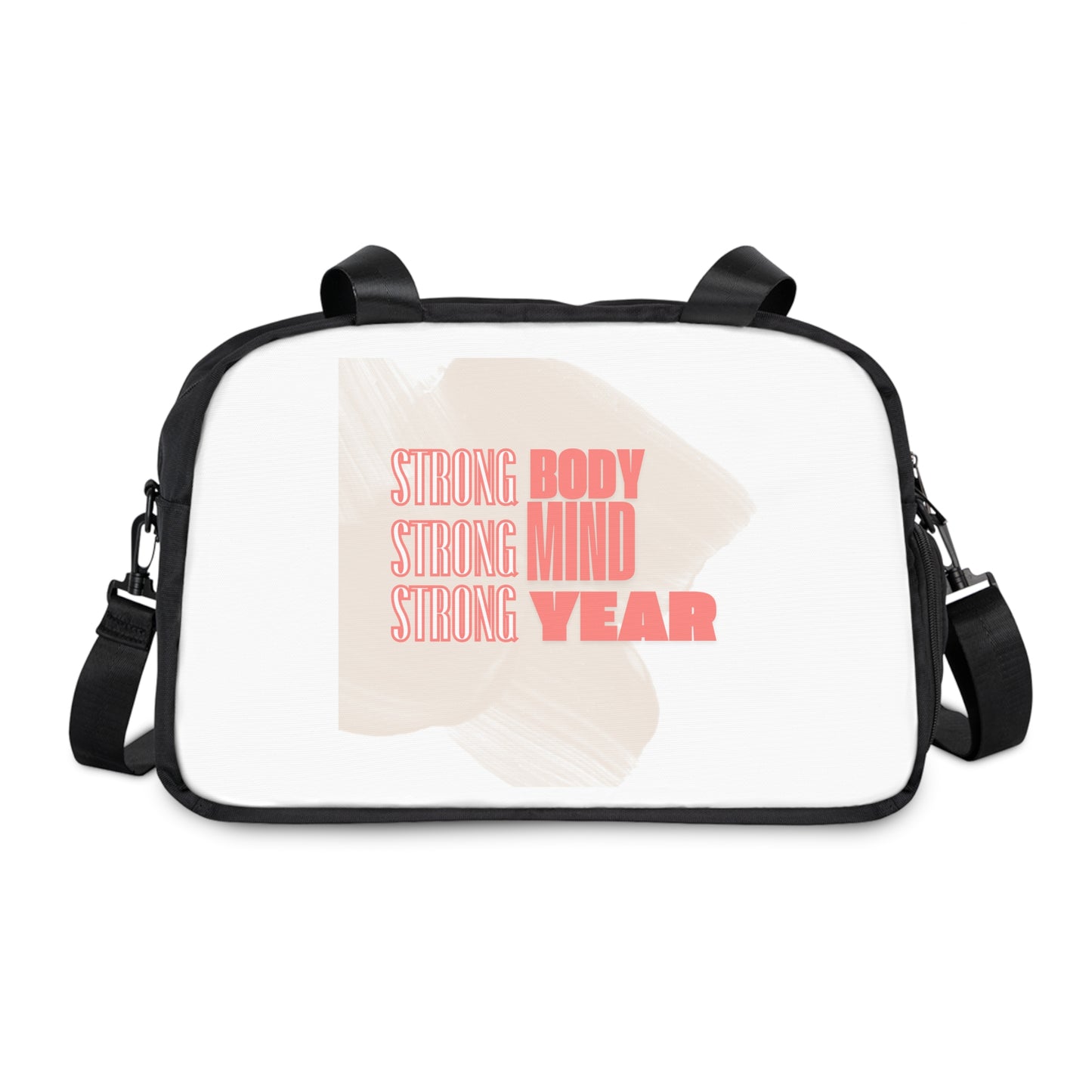 Strong Body Mind Year Gym Bag Water-Resistant Fitness Handbag for Women | Stylish and Durable Workout Essential