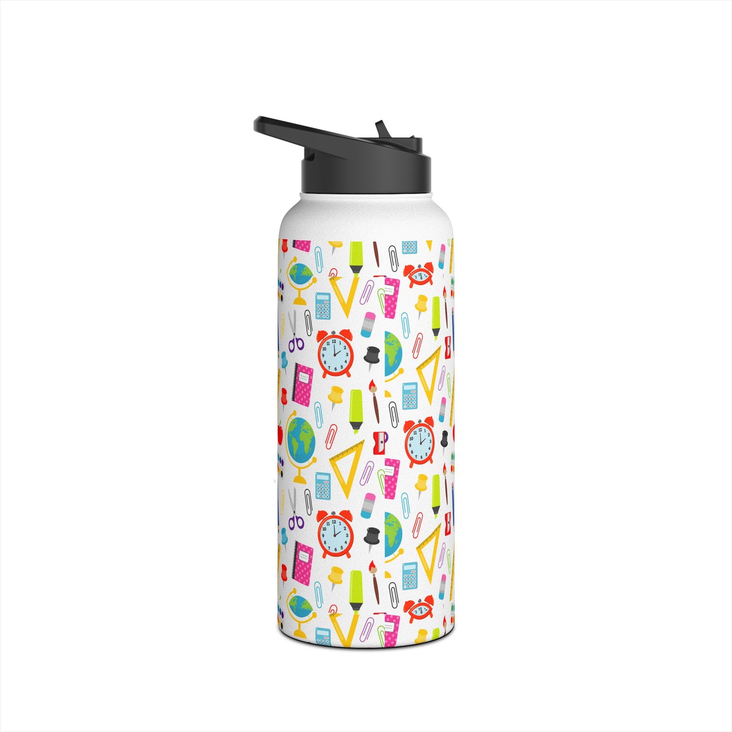 Back-to-School Stainless Steel Water Bottle – School Supplies Design | 12oz 18oz 32oz