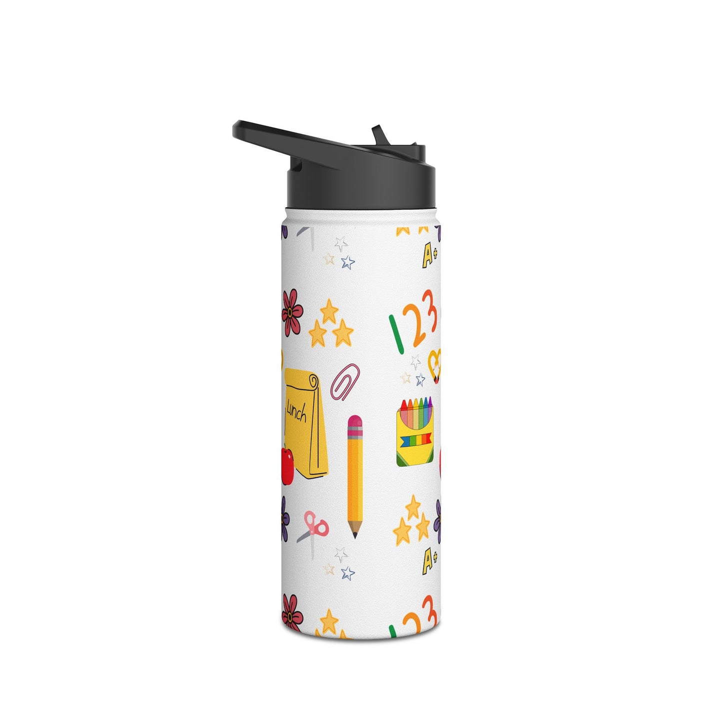 Back-to-School Stainless Steel Water Bottle | BPA-Free Insulated Kids & Teacher Gift | Keeps Drinks Hot & Cold | 12oz 18oz 32oz