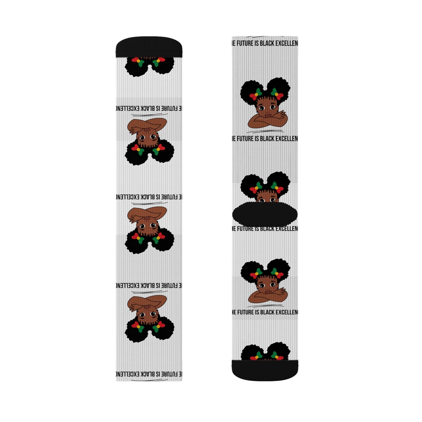 Black Excellence Crew Socks - Empowerment Unisex Socks | Cultural Pride & Black History Month Gift