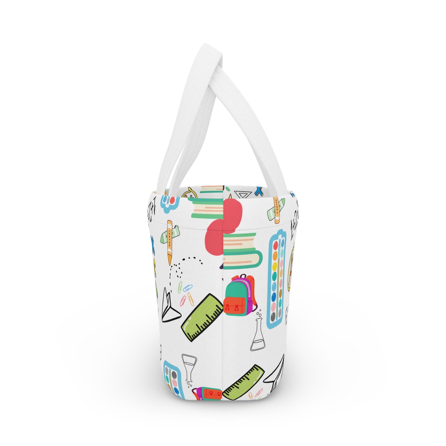 Back to School Lunch Bag – Fun Classroom Print Tote for Teachers, Moms & Students | Insulated Neoprene, Lightweight & Durable