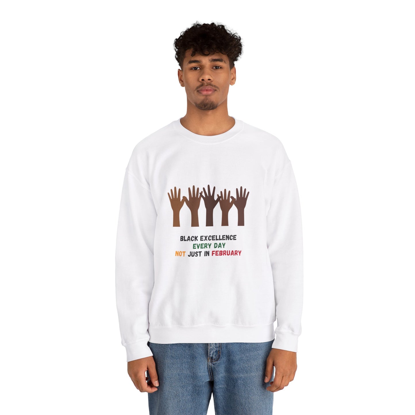 Black History Month Sweatshirt | Black Excellence Crewneck | Unisex Heavy Blend | Comfortable & Stylish Statement Sweatshirt