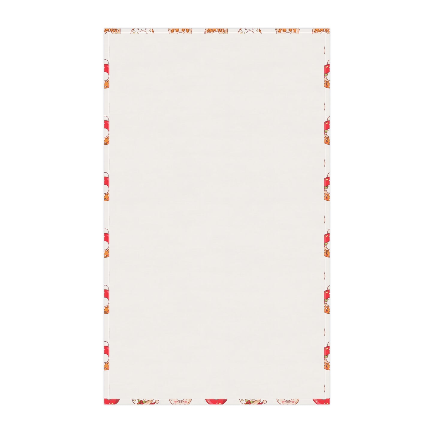 Holiday Donut Kitchen Towel - Christmas Baking Decor - Lightweight & Durable Cotton Twill or Polyester