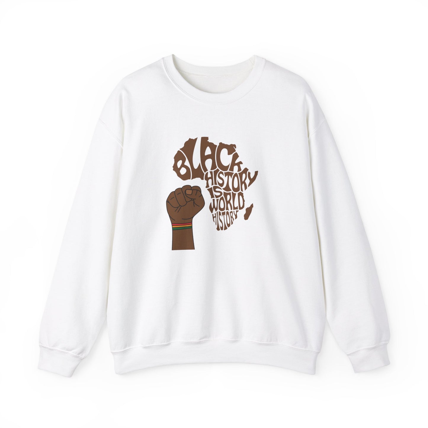 Black History Is World History Crewneck Sweatshirt | Unisex Heavy Blend | Cultural Empowerment Apparel