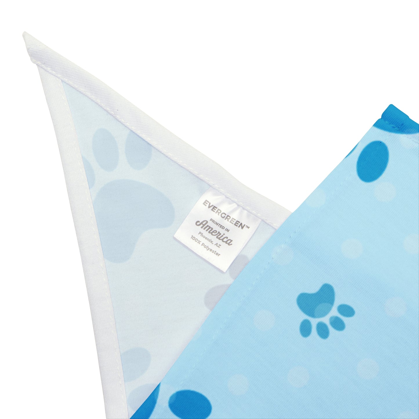 Blue Paw Print Pet Bandana – Cute Custom Dog Accessory for National Dog Day