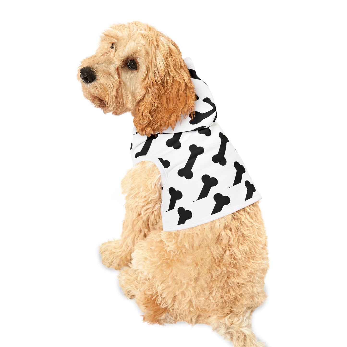 Dog Hoodie – Cute Bone Print Pet Hoodie for Small & Medium Dogs | Dog Mom Gift | 7 Sizes