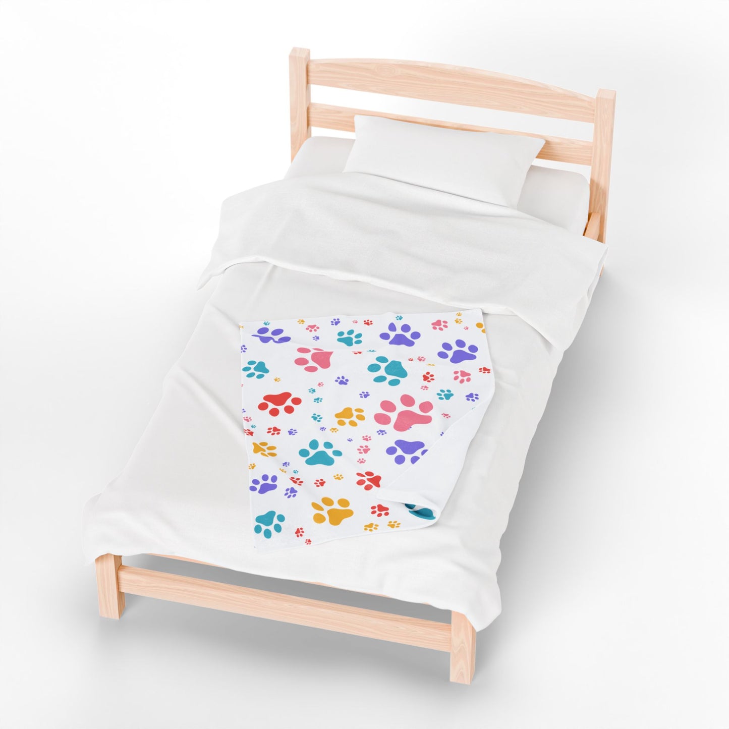 Paw Print Blanket – Cozy Dog Lover Gift, Pet-Themed Throw Blanket in 3 Sizes for National Dog Day & Year-Round Snuggles