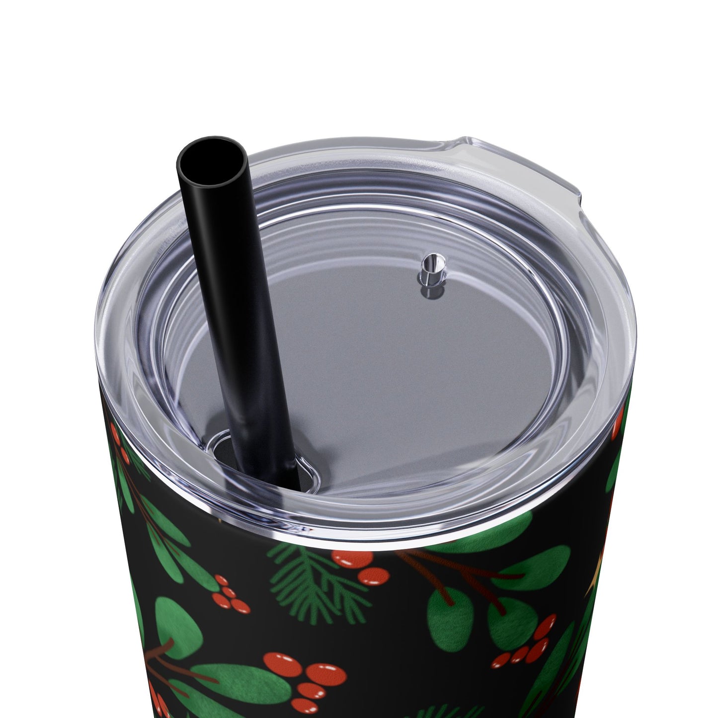 Holiday Berry Skinny Tumbler 20oz | Festive Insulated Drinkware
