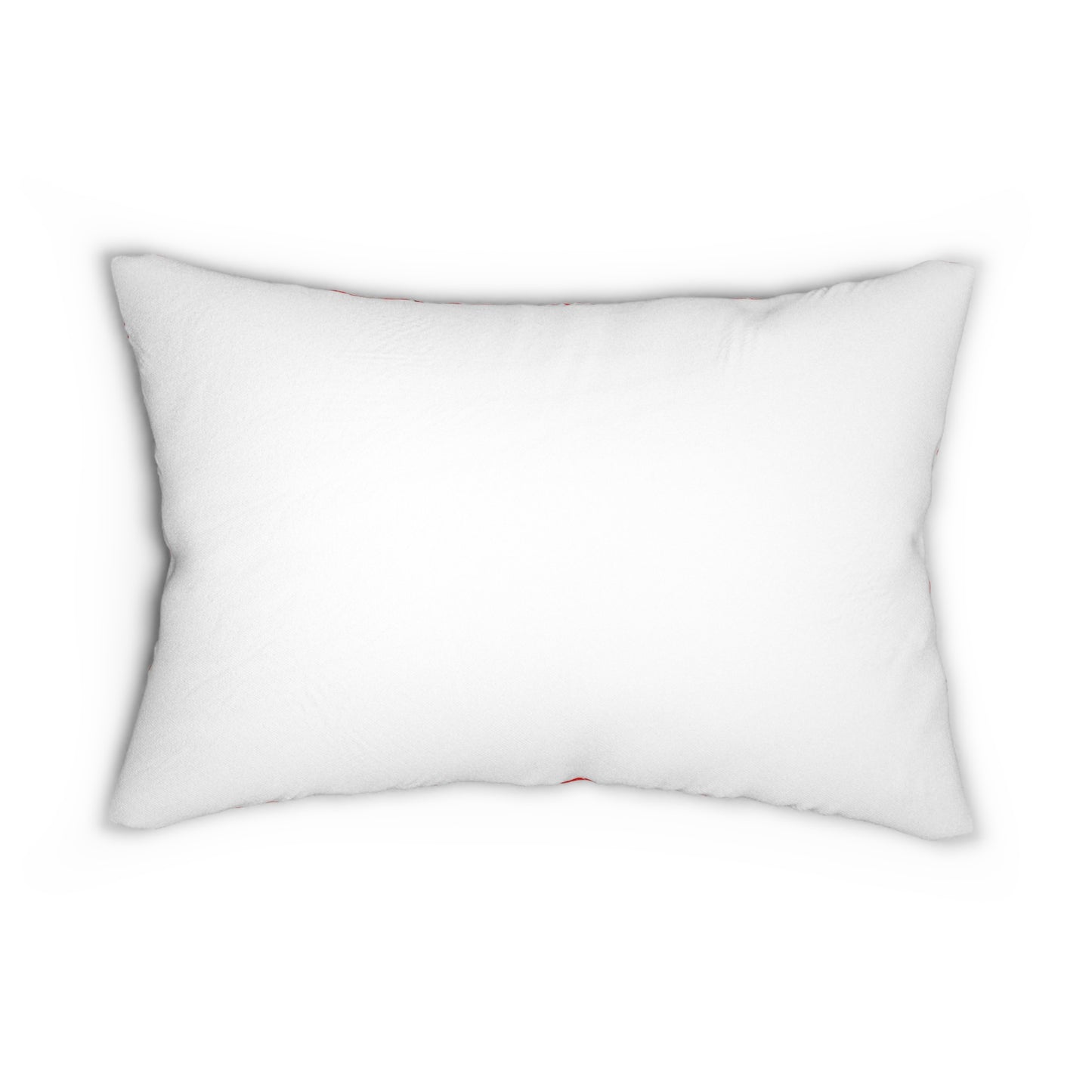 Festive Snowman Lumbar Pillow - Red Christmas Decor - Holiday Rectangular Cushion