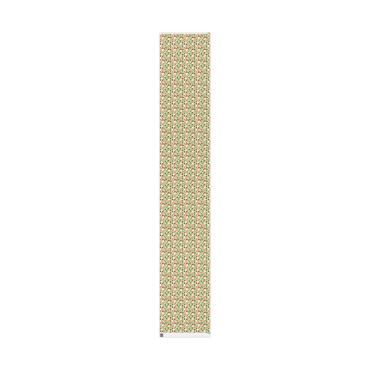 Classic Christmas Wrapping Paper : Festive Holiday Gift Wrap with Gingerbread, Poinsettias, Holly, and Santa Hats