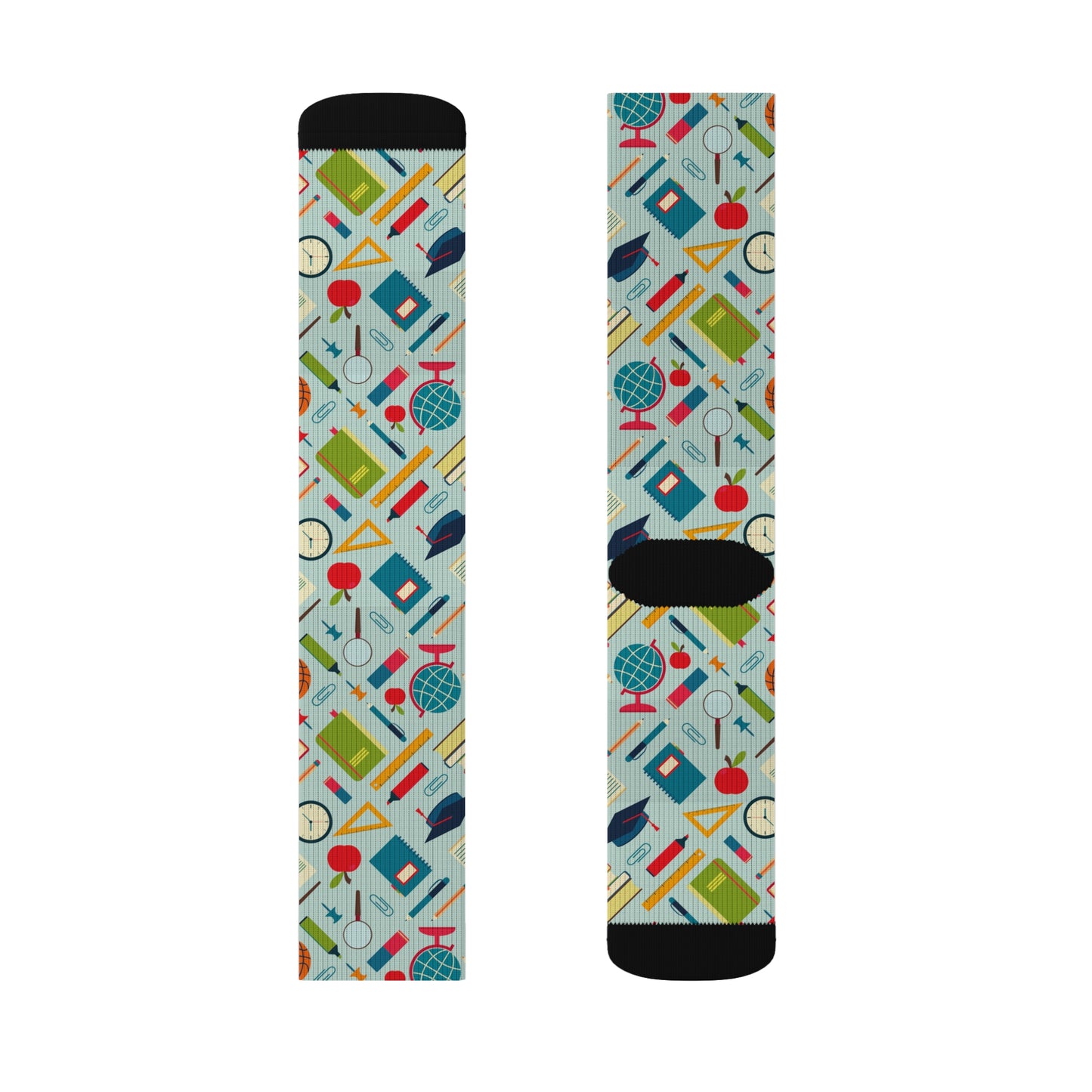 Back-to-School Pattern Socks – Unisex Crew Socks for Teachers, Students & Moms | Cute Gift for First Day of School