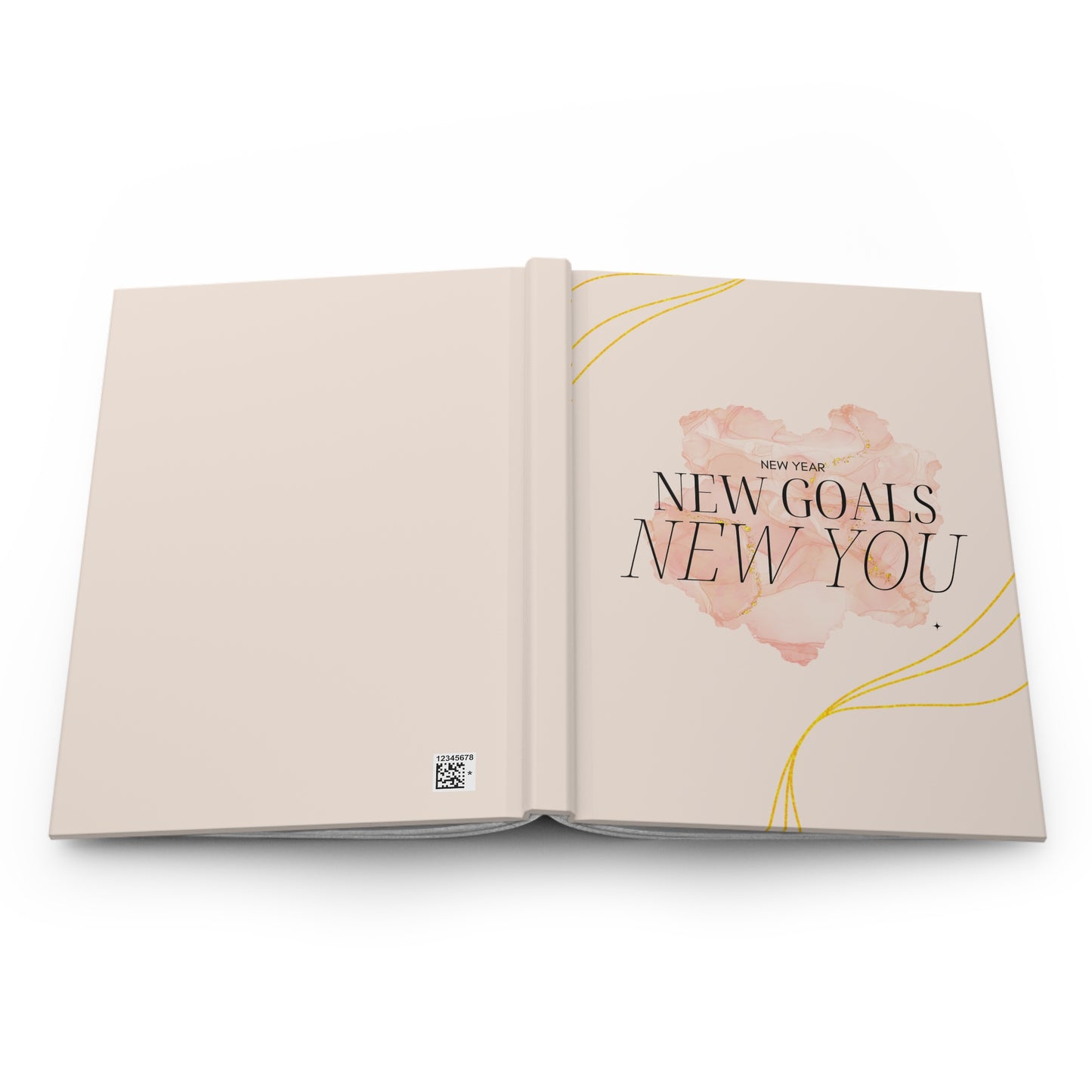 New Goals New You Journal Matte Hardcover 150 Lined Pages Stylish 2025 Planner for Goal Setting and Motivation