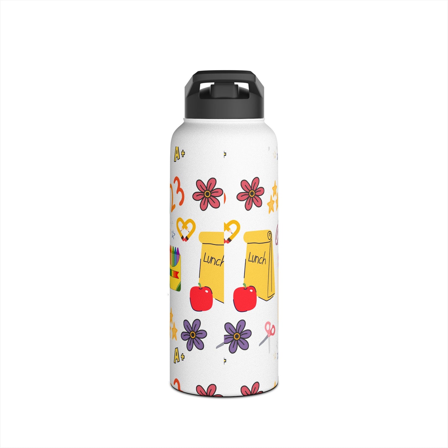 Back-to-School Stainless Steel Water Bottle | BPA-Free Insulated Kids & Teacher Gift | Keeps Drinks Hot & Cold | 12oz 18oz 32oz