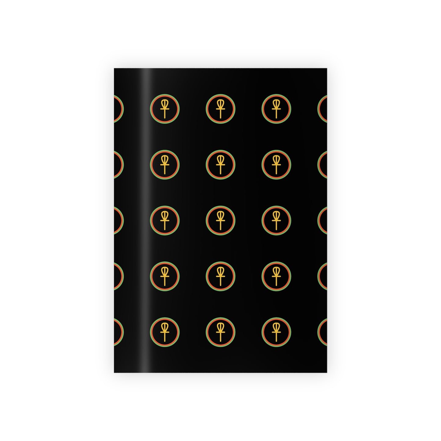 Black Afrocentric Gift Wrap | Ankh Symbol | Kwanzaa Gift Wrap Roll | Premium Recyclable Holiday Gift Paper | African Inspired Decor