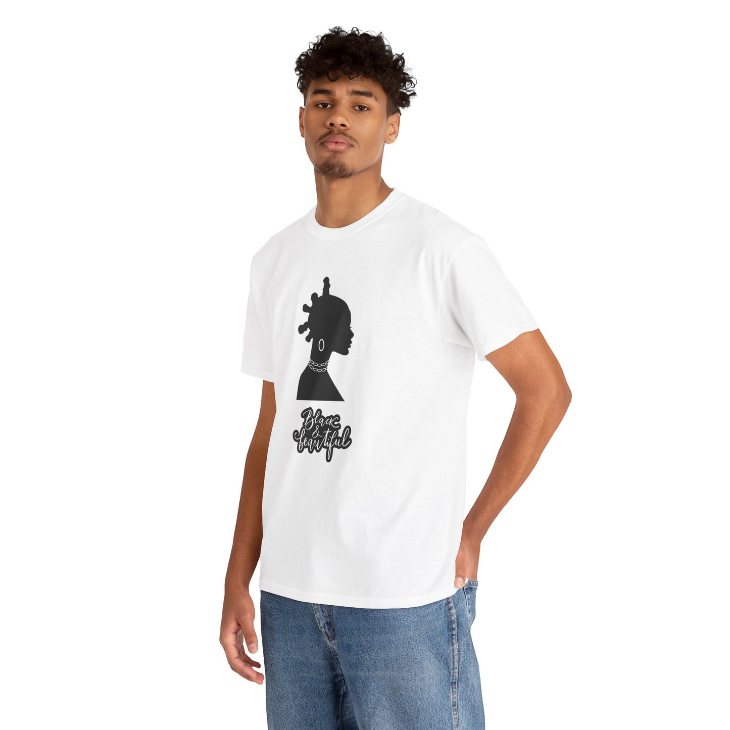 Black Beautiful Silhouette TShirt | Afrocentric Tee | Black History Month Shirt | Black-Owned Business Support | Melanin Magic Tee