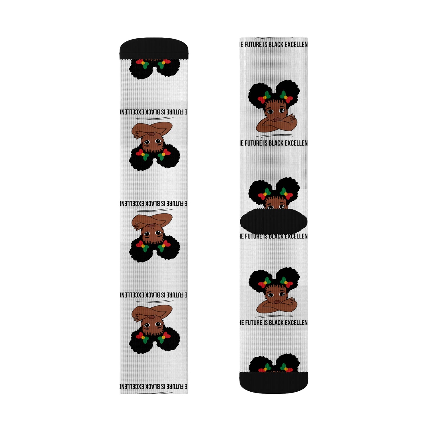 Black Excellence Crew Socks - Empowerment Unisex Socks | Cultural Pride & Black History Month Gift