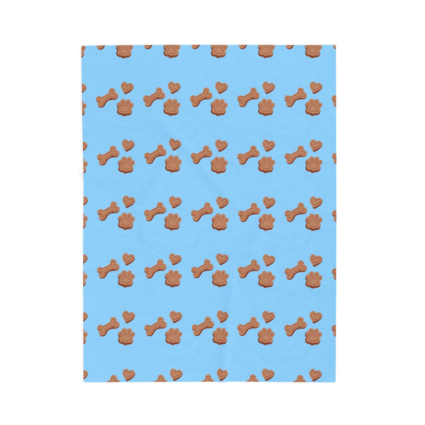 Dog Mom Must-Have: Plush Velveteen Blanket – Cute Bone & Paw Print in 3 Sizes