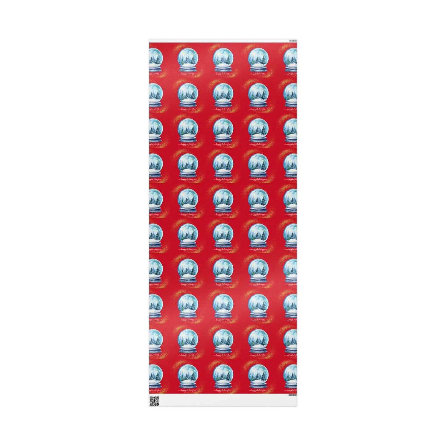 Red Snow Globe Christmas Wrapping Paper : Festive Holiday Gift Wrap with High-Quality Fine Art Print, Perfect for Christmas Gifts