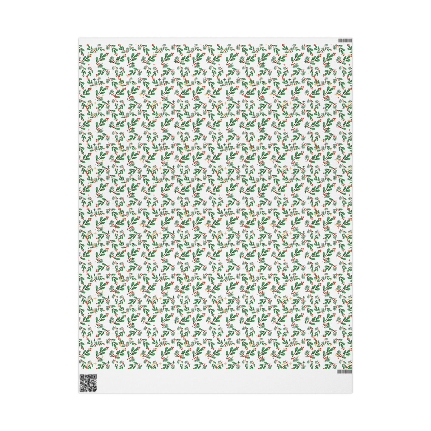 Holly Berry Christmas Wrapping Paper : Festive Holiday Gift Wrap with Greenery & Berries, Perfect for Seasonal Gifts