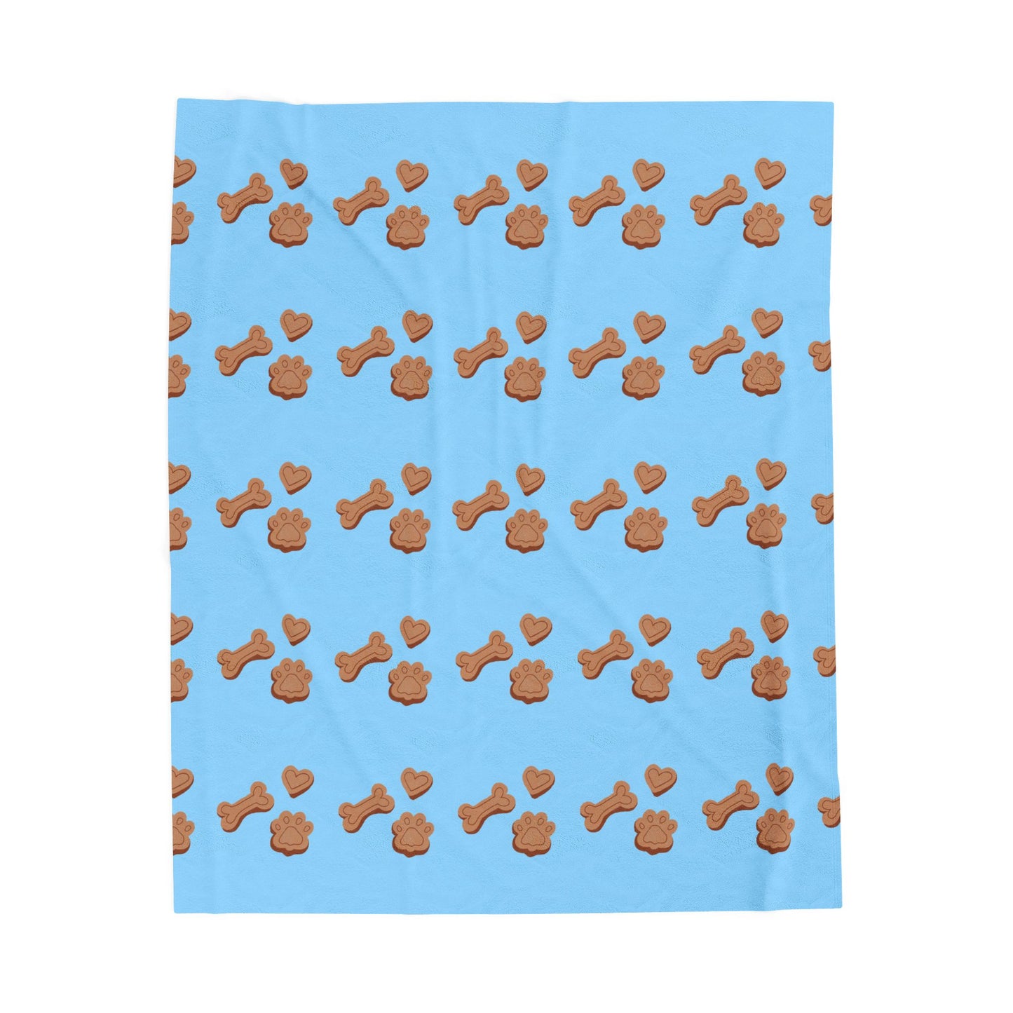 Dog Mom Must-Have: Plush Velveteen Blanket – Cute Bone & Paw Print in 3 Sizes