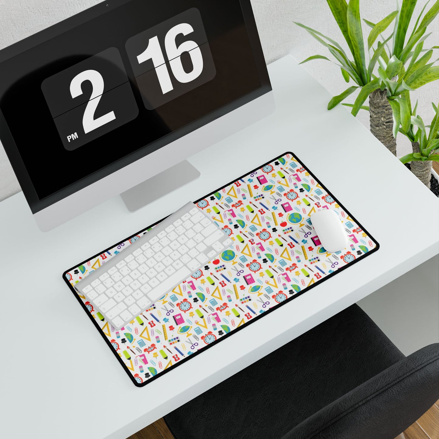 Back-to-School Desk Mat – Fun School Supply Print | Large Non-Slip Mouse Pad for Students, Teachers & Kids Desks