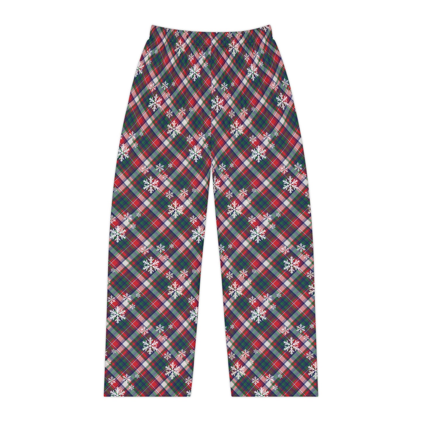 Plaid Snowflake Women's Pajama Pants - Cozy Christmas Lounge Pants - Matching Holiday Pajamas