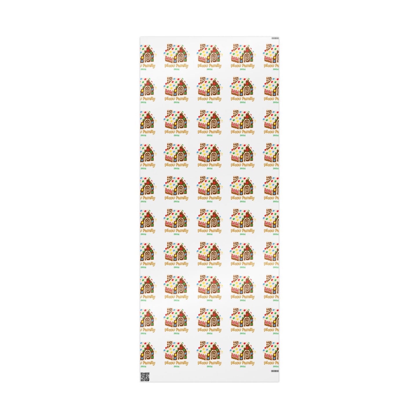 Personalized Gingerbread House Wrapping Paper : Custom Family Name Holiday Gift Wrap, Perfect for Christmas Gifts