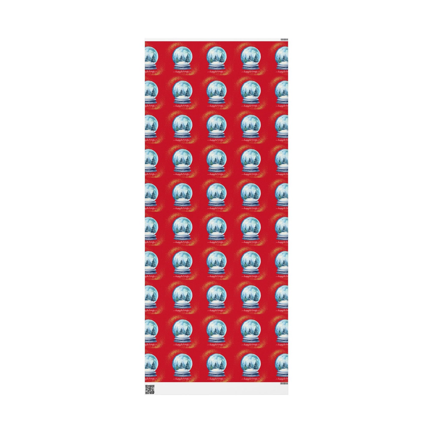 Red Snow Globe Christmas Wrapping Paper : Festive Holiday Gift Wrap with High-Quality Fine Art Print, Perfect for Christmas Gifts