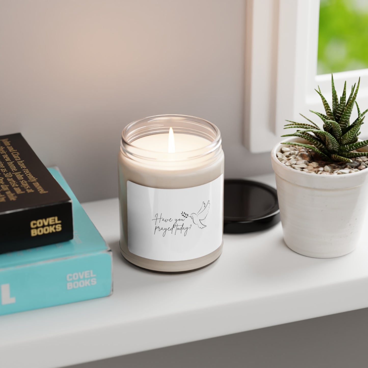 Serenity Soy Candle with 'Have You Prayed Today?' Quote - 9oz