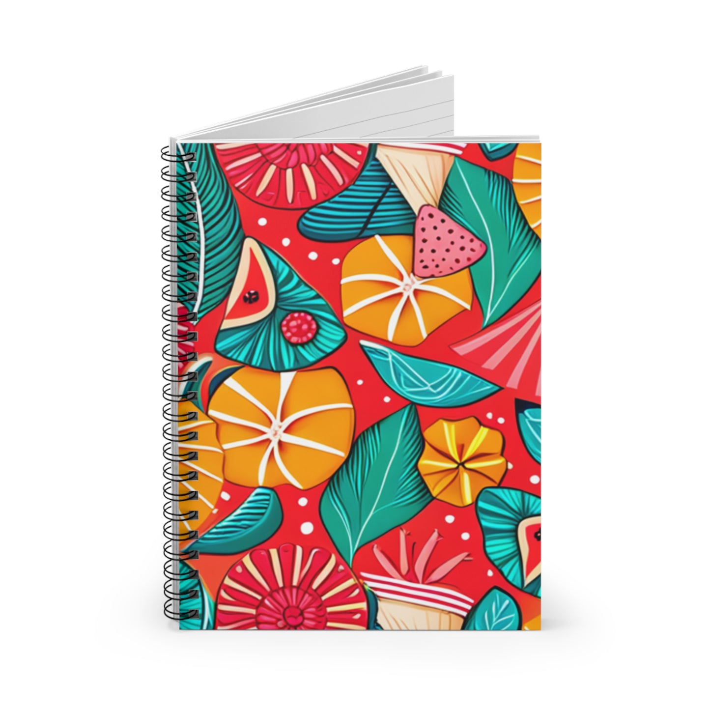 Vibrant Summer Fruit Spiral Notebook - Stylish Journal for Work from Home & School | 118 Pages