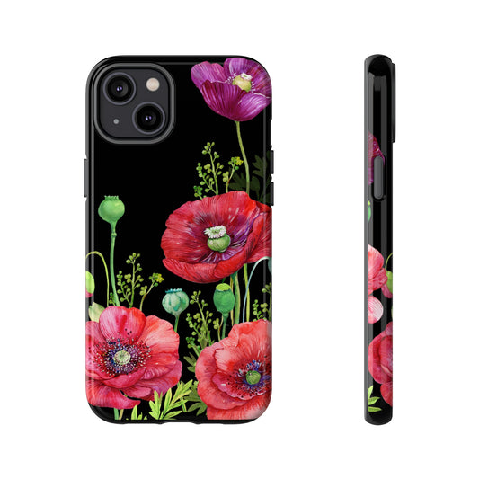 Vibrant Floral iPhone Case - Dual Layer Protection, Elegant ToughCase Edition