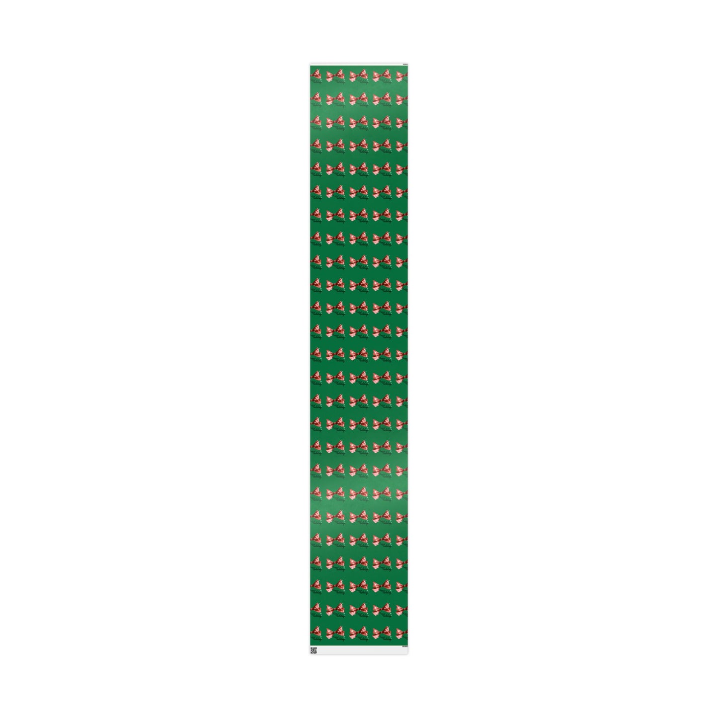 Festive Red Bow Christmas Wrapping Paper : Elegant Green Holiday Gift Wrap with Snowflakes and "Happy Holidays" Script