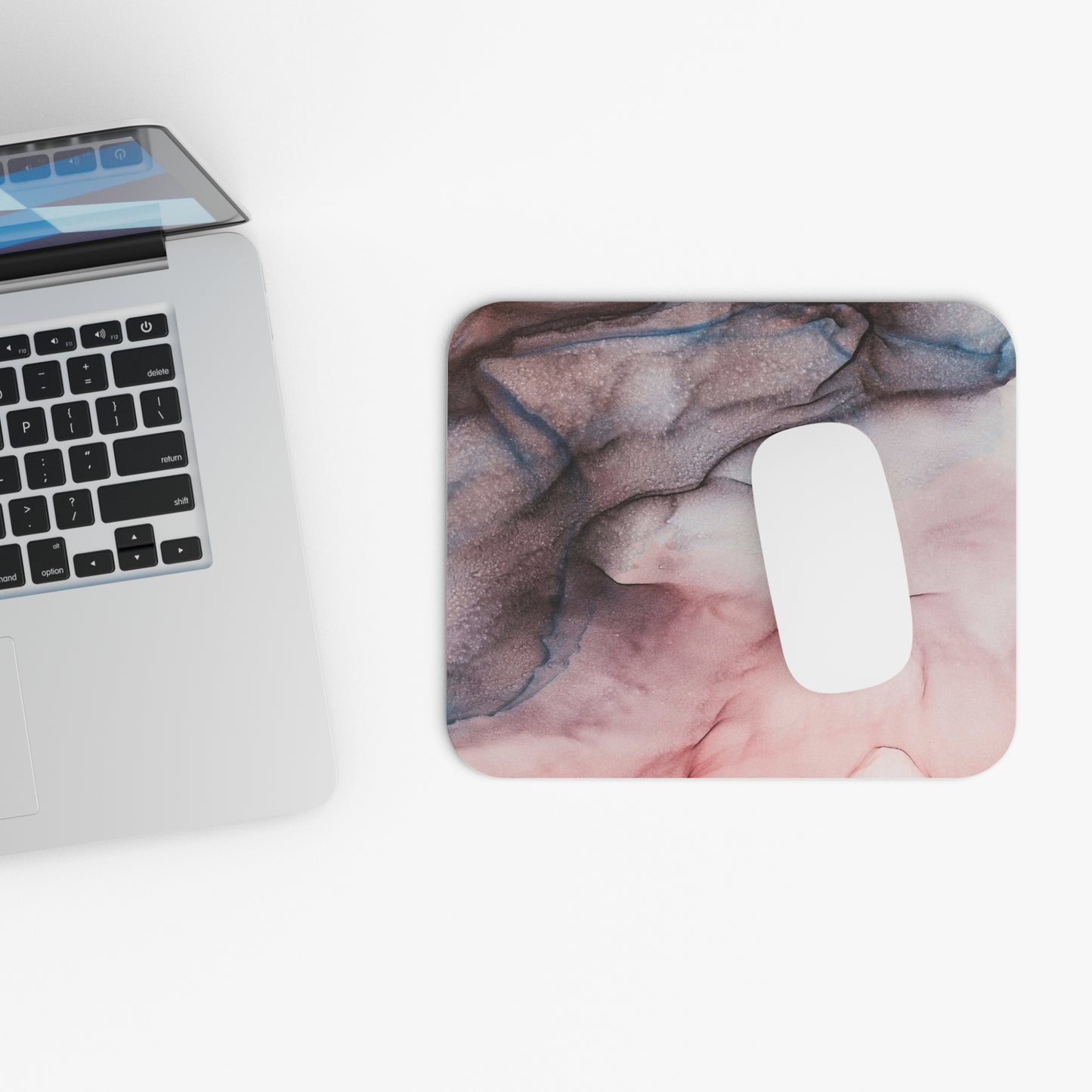 Abstract Pink Marble Mouse Pad - Stylish Home Office Decor | Luxe Office Essentials