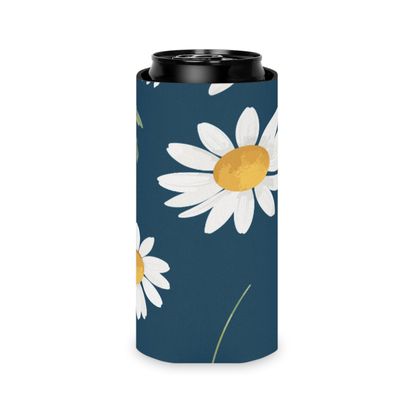 Summer Daisy Navy Koozie: Keep Your Beverages Fresh and Your Style Cool